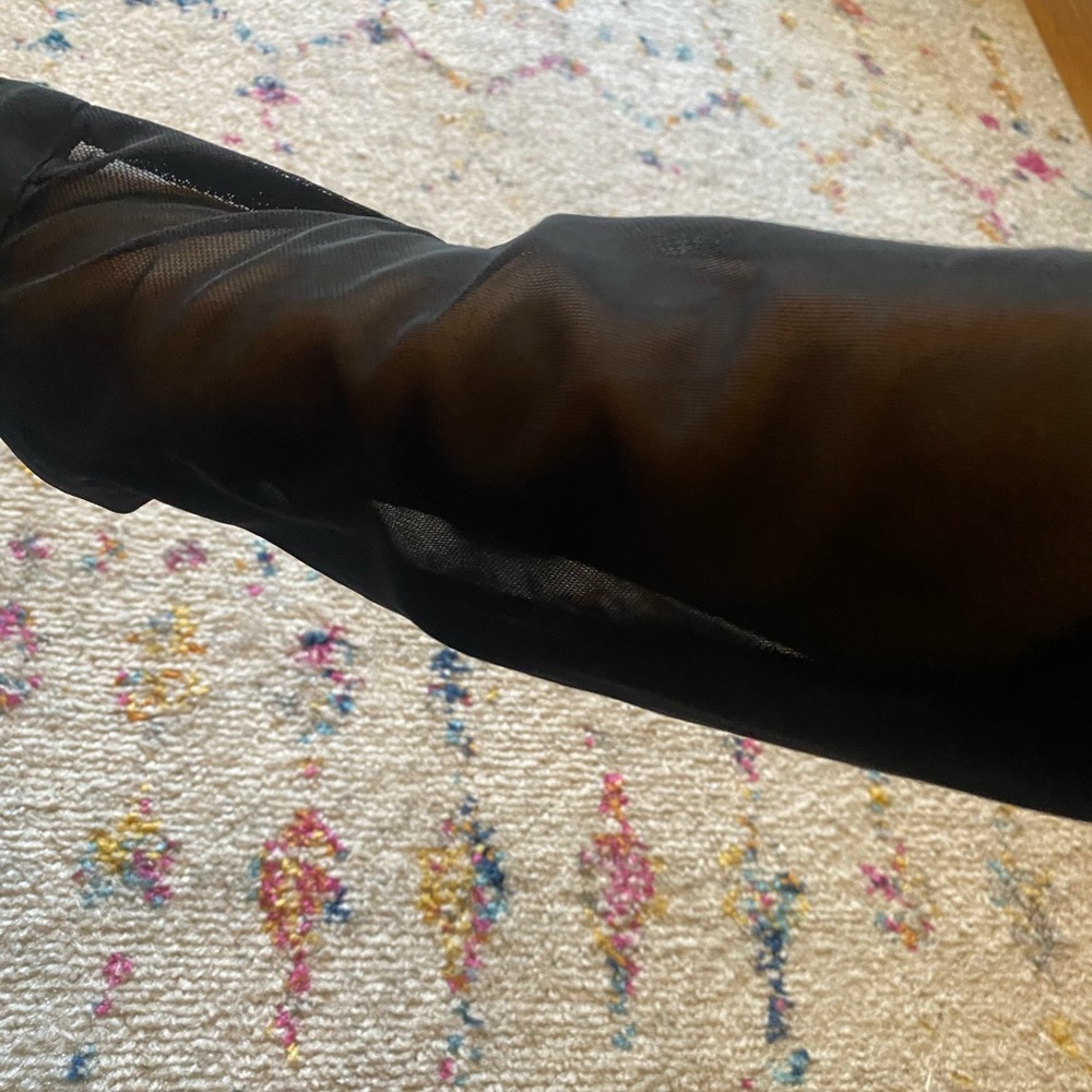 sheer black button down - Picture 5 of 5